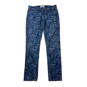 Paige Womens Size 27‎ Skyline Ankle Peg Bamboo Leaves Jeans Actual 29"Wx29"Ins.